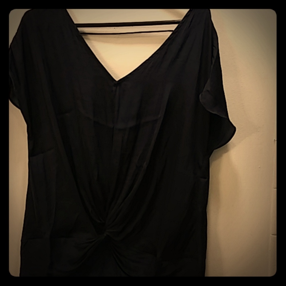 Naked Zebra front knot blouse